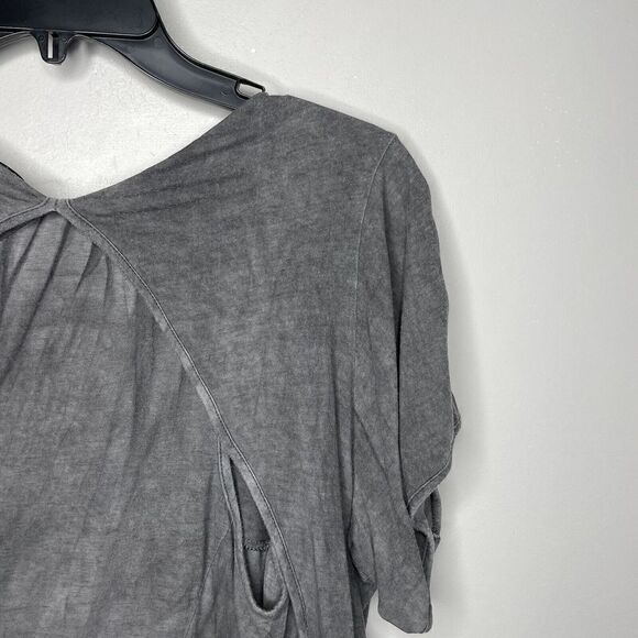 THEYSKENS THEORY Womens Gray Distressed Layered Top 100% Cotton Sz Small S - Picture 5 of 9